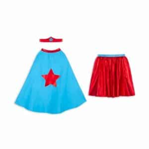 Kit Super Girl bleu | Cape, jupe et diadème Ratatam