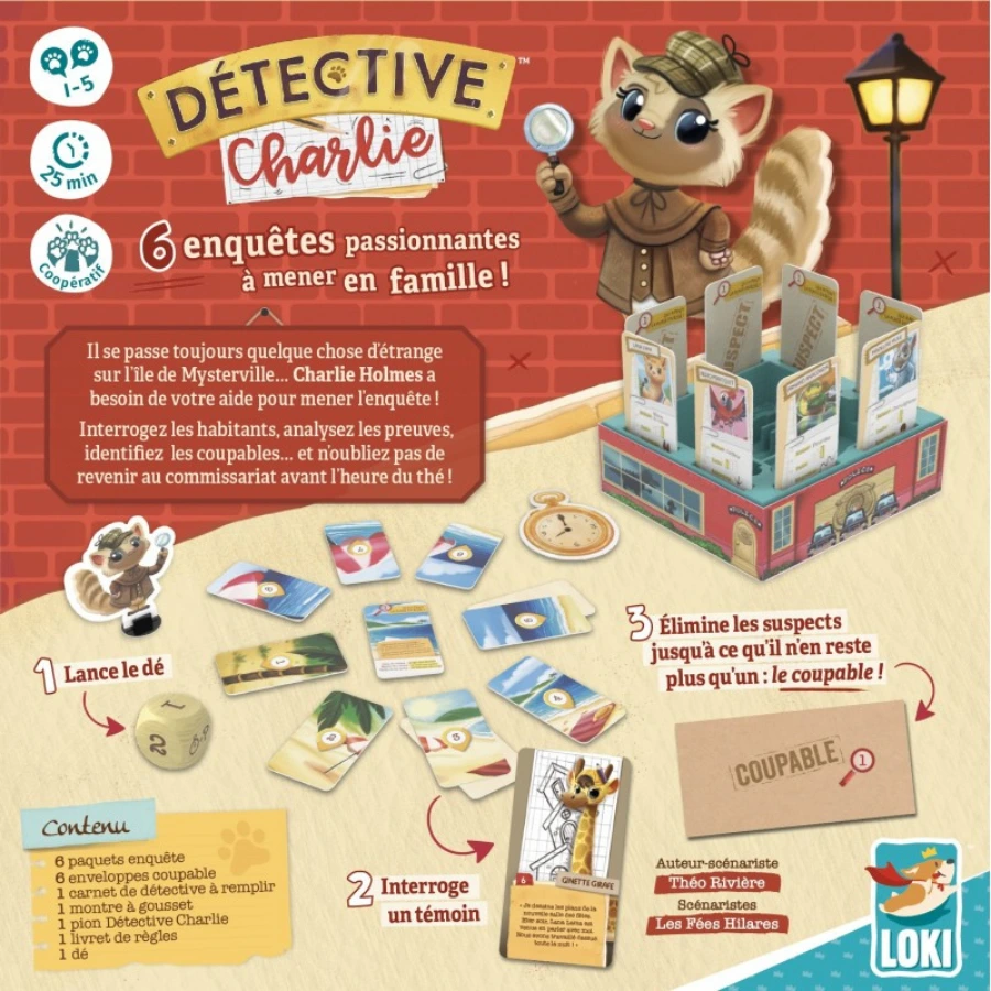 Détective Charlie – Jeu d’enquête coopératif pour enfants (LOKI)