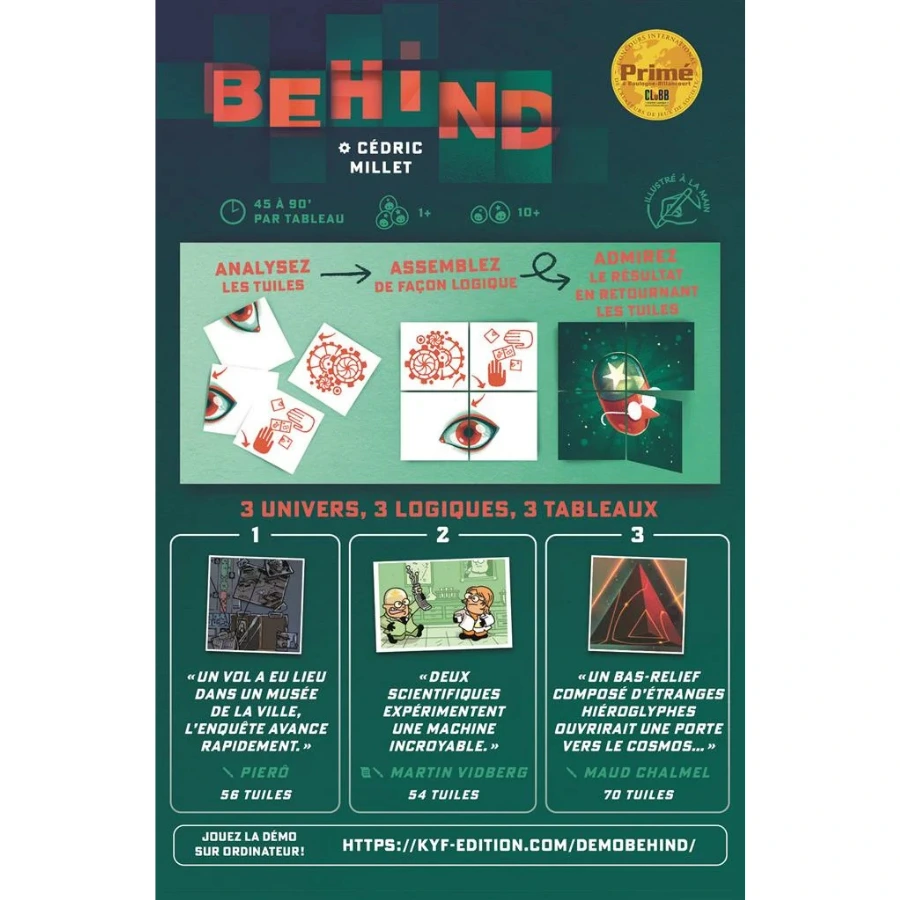 Behind