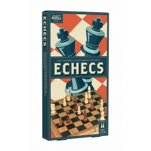 Échecs Bois Vintage – Jeu classique en coffret pliable (1)