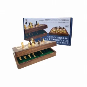 Échiquier Pliant 18 cm – Roi 31 mm – Jeu d’échecs magnétique de voyage
