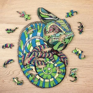 Puzzle en bois 111 pièces | Caméléon