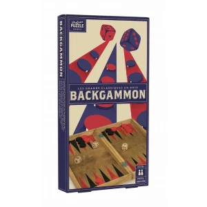 Backgammon Bois Vintage – Jeu classique pliable
