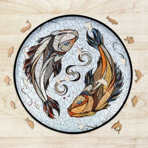 Puzzle en bois 80 pièces Carpe Koï