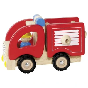 Camion de pompiers en bois massif goki