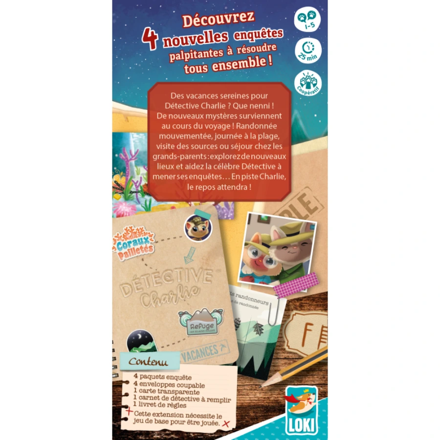 Detective Charlie Part en Vacances – Extension