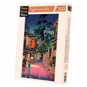 Puzzle Soirée à Ushigome, 150 pièces en bois, Michèle Wilson