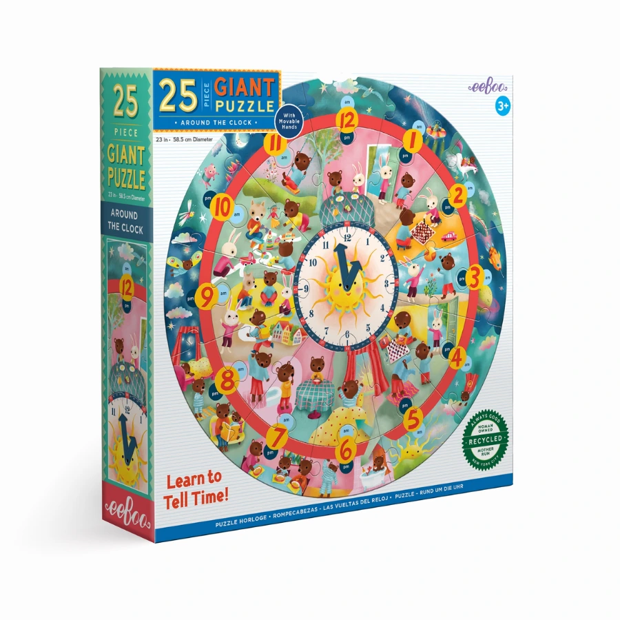 Puzzle Horloge – Apprendre l’heure en jouant (Eeboo)